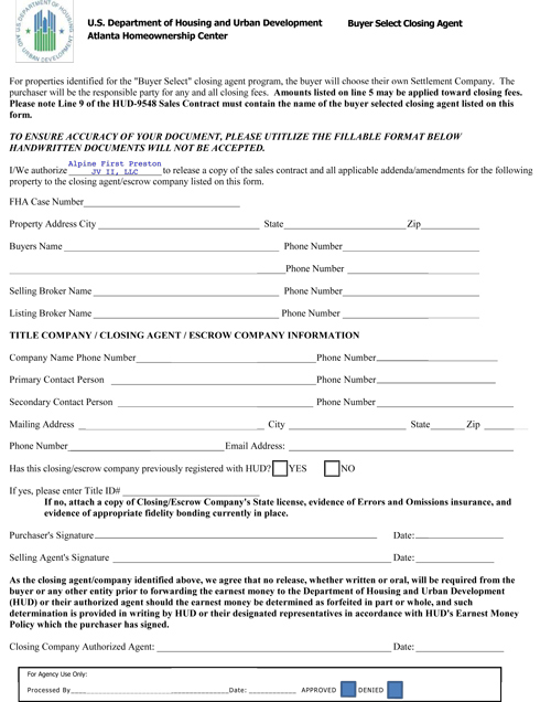 BSCA Form Example